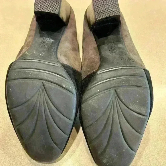 Women's Franco Sardo Suede Dress Shoes-2 Tone-Heels-9 1/2 Slip-on - Picture 5 of 8